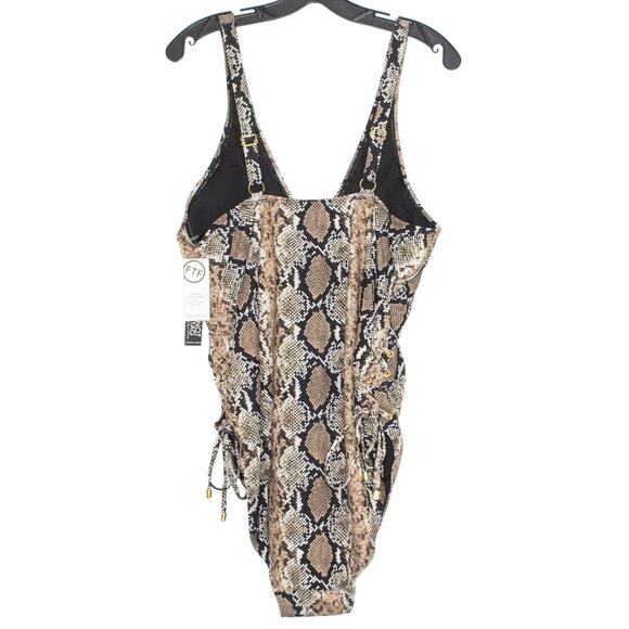 NWT Fashion To Figure Swimsuit One Piece Y2K 90s Animal Coastal Grandma 3 3X - Picture 4 of 4